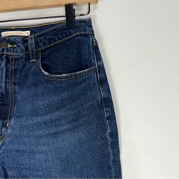 Levi's 70s High slim straight Dark Blue Women's Straight Leg Jeans size 30 Straight Leg